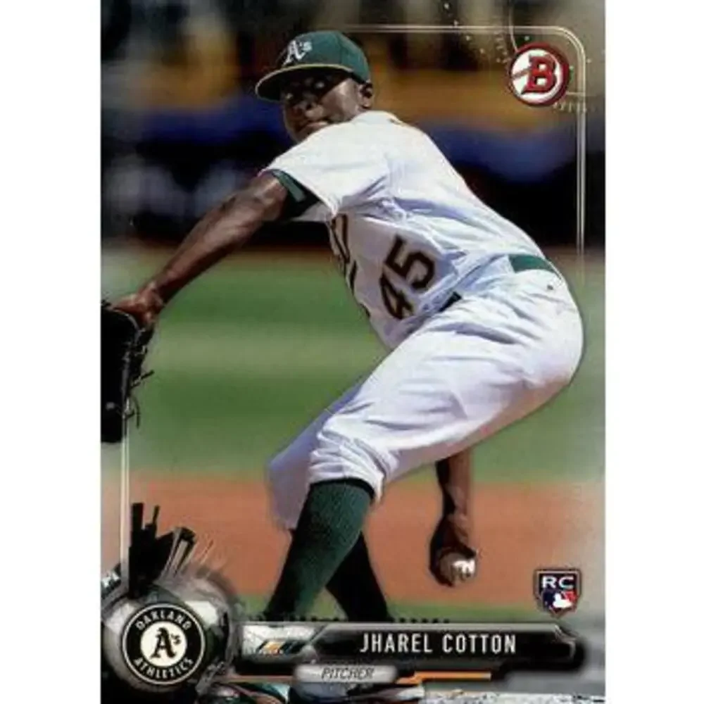 2017 Bowman Jharel Cotton RC # 89 Oakland Athletics
